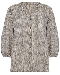 Soya Concept - Biologisch Katoenen Blouse Met Streep Print - Lyst