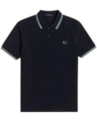 Fred Perry - Tops ,Zwart ,Katoen Gestreept Poloshirt M3600 - Lyst