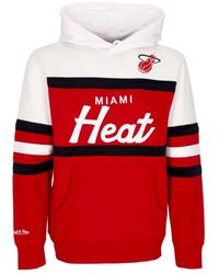 Mitchell & Ness - Hoodies & Sweatvesten ,Veelkleurig ,Katoen Miami Heat Nba Hoodie - Lyst