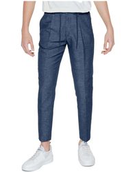 Antony Morato - Pantaloni blu con zip e tasche - Lyst