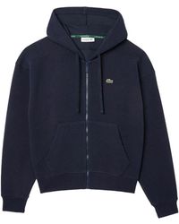 Lacoste - Blauer kapuzenpullover stilvoll - Lyst