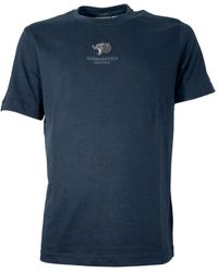 Aeronautica Militare - Blau Baumwolle Rundhals Herren T-Shirt - Lyst