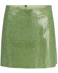 Nue - Rokken ,Groen ,Groene Rhinestone A-Lijn Minirok - Lyst