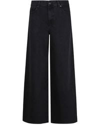 7 For All Mankind - High-Waist Schwarze Denim Jeans - Lyst
