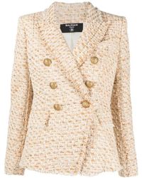 Balmain - Jassen ,Tweed Tweed Casual Blazer Jas - Lyst