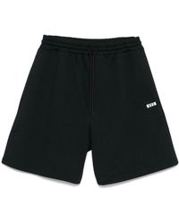 MSGM - Schwarze sommer shorts für männer - Lyst