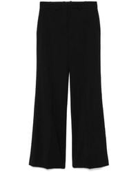 JOSEPH - Broeken ,Zwart ,Wol Zwarte Wollen Flared Broek - Lyst