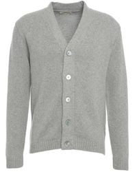 Daniele Fiesoli - Kaschmir V-Ausschnitt Cardigan Grigio Aw25 - Lyst