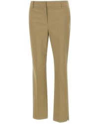 Marella - Broeken ,Groen ,Katoen Cigarette Cropped Broeken - Lyst