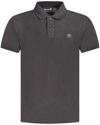 Timberland - Tops ,Zwart ,Katoen Klassiek Zwart Katoenen Poloshirt - Lyst