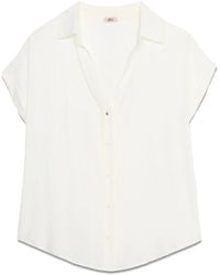 Oltre - Overhemden ,Wit ,Viscose Blouse - Lyst