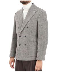 SELECTED - Dubbele-Breasted Jas - Lyst