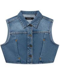 Daily Paper - Jassen ,Blauw ,Leer Asola Mouwloze Top - Lyst