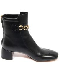 A. BOCCA - Schoenen ,Zwart ,Zwarte Leren Enkellaarzen Met Rits - Lyst