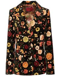 La DoubleJ - Jassen ,Groen ,Katoen 24/7 Velvet Blazer - Lyst