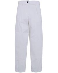 Max Mara - Bautta Katoen Bull Barrel Leg Broek - Lyst