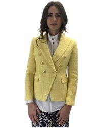 Tagliatore 1 Button Double Breasted Jacket - Geel