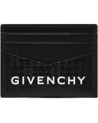 Givenchy - Wallets & cardholders,schwarze brieftasche mit signatur 4g motiv,schwarze geldbörse mit signaturdruck und 4g-motiv - Lyst