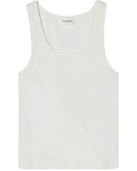 Closed - Tops ,Wit ,Katoen Canotta A Costine - Lyst