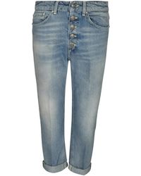 Dondup - Jeans ,Blauw ,Katoen Stijlvolle Broeken - Lyst