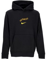 Nike - Sweat A Capuche Pour Hommes Nba City Edition Club Fleece Hoodie Golwar Noir - Lyst