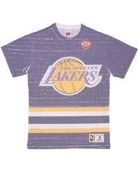 Mitchell & Ness - Tops ,Veelkleurig ,Katoen Nba Jumbotron 3.0 Lakers Tee - Lyst