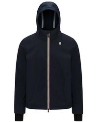 K-Way - Jassen ,Blauw ,Polyester Jacko Bonded Jacket - Lyst