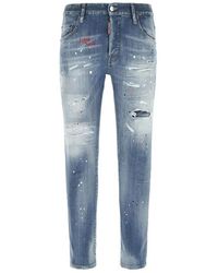 DSquared² - Stone washed slim fit denim jeans - Lyst