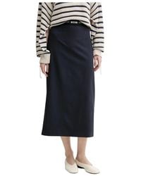 MSGM - Midi-Rock Aus Schurwolle - Lyst