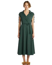 Marella - Kleedjes ,Groen ,Polyester Midi Jurk - Lyst