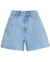 Ichi - Denim Shorts - Lyst
