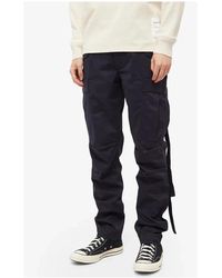 パンツ Maharishi Blue Dragon Trousers Maharishi Dragon-print Straight Trousers in Blue for Men