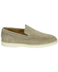 GIORGIO - Taupe Wildleder Slip-On Schuhe - Lyst