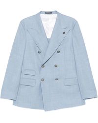Gabriele Pasini - Jassen ,Blauw ,Wol Double-Breasted Blazer - Lyst