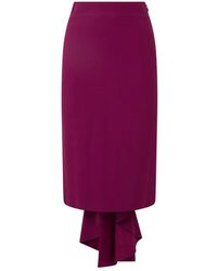 Moschino - Fitted Midi Skirt With Ruched Hem - Lyst