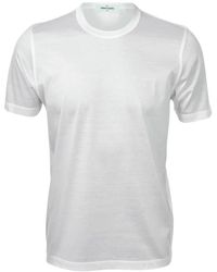 Gran Sasso - Truien & Vesten ,Wit ,Katoen T-Shirt - Lyst