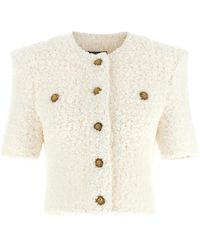 Balmain - Jassen ,Wit ,Tweed Plumetis Tweed Vest - Lyst