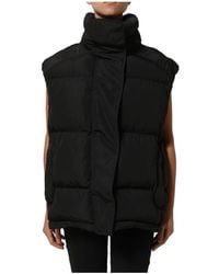 Dolce & Gabbana - Jassen ,Zwart ,Polyester Mouwloze Puffer Jas - Lyst