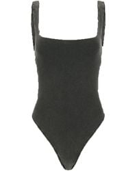 Entire studios - Tops ,Zwart ,Bodysuit Met Vierkante Halslijn - Lyst