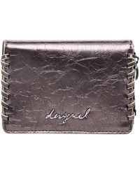 Desigual - Accessoires ,Bruin ,Polyester Greta Tiny Zip Capsule Wallet - Lyst