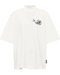 carlo colucci - Tops ,Wit ,Katoen Van Milaan Naar Tokyo T-Shirt - Lyst
