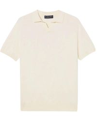 Brooks Brothers - Polo Aus Baumwoll-Leinenstrick Mit Johnny-Kragen - Lyst