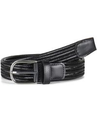 Howard London - Accessoires ,Zwart ,Leer Asher Gevlochten Stretch Riem - Lyst