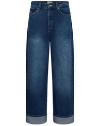 Part Two - Jeans ,Blauw ,Denim Wide Jeans - Lyst