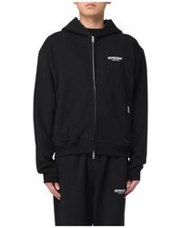 Represent - Hoodies & Sweatvesten ,Zwart ,Katoen Zwart Sweatshirt Met Ritssluiting - Lyst