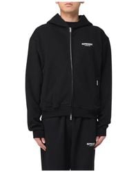 Represent - Hoodies & Sweatvesten ,Zwart ,Katoen Zwart Sweatshirt Met Ritssluiting - Lyst