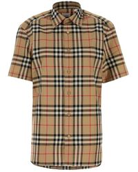 Burberry - Geborduurde Poplin Overhemd - Lyst
