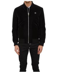 Philipp Plein - Jassen ,Zwart ,Nylon Zwarte Nylon Jas - Lyst