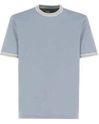 Eleventy - T-shirt in cotone giza sportiva chic - Lyst