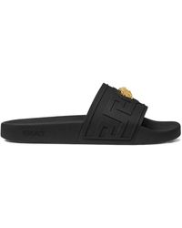 Versace - La Medusa Rubber Sliders - Lyst